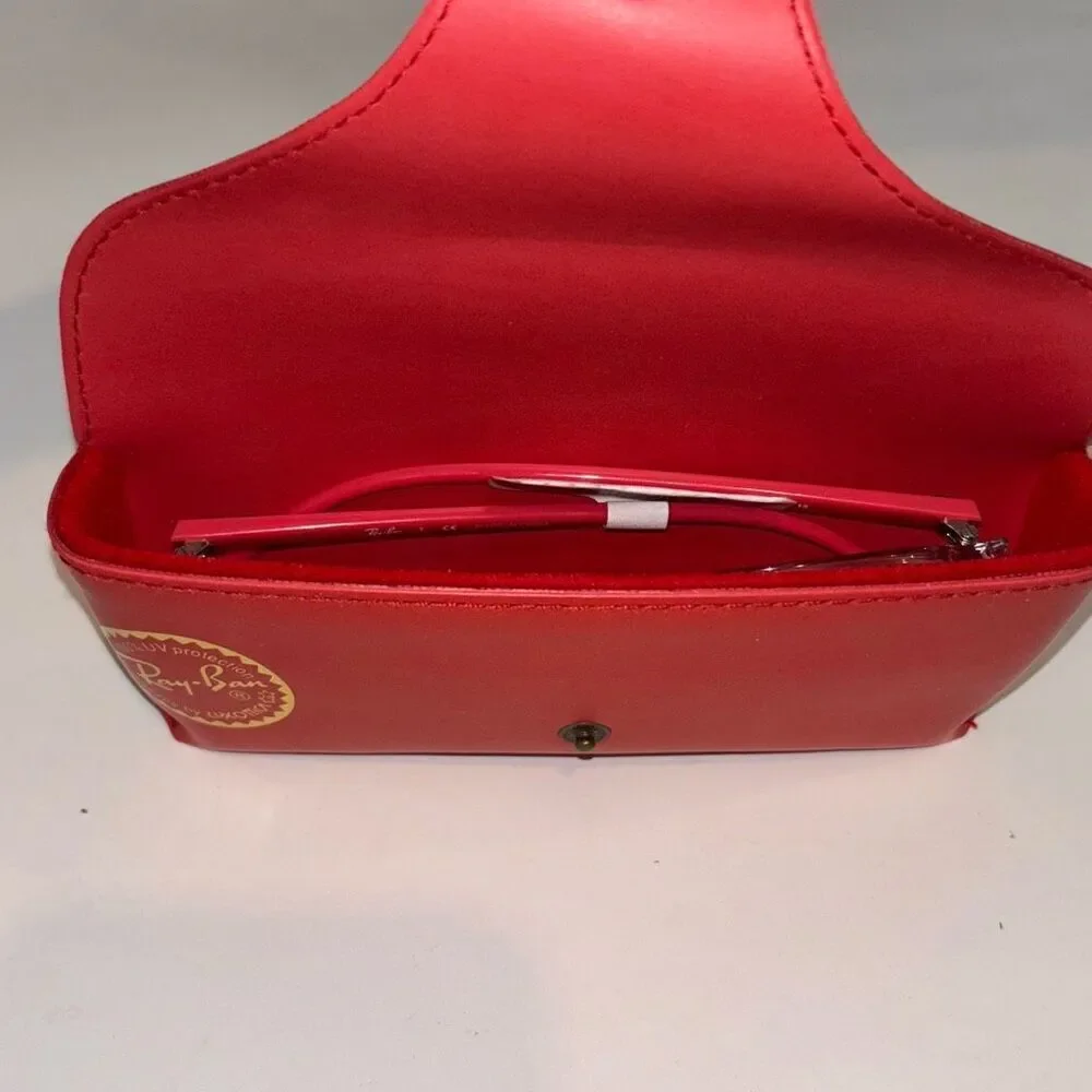 NEW Ray Ban 7173 5950 49 20 145 pink/clear glasses Rx w/case